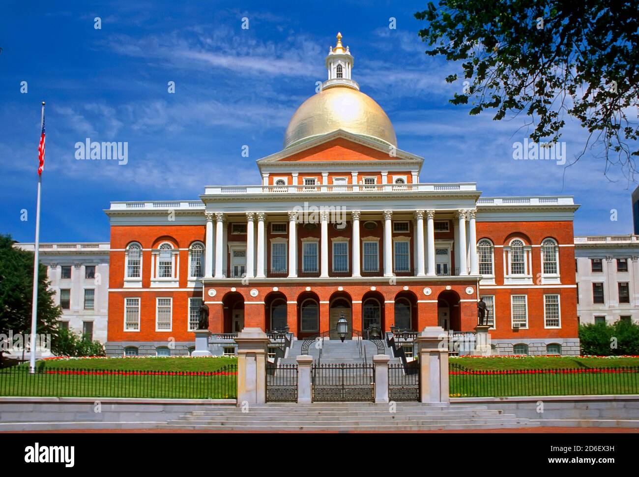 State Capitol Buliding Complex in der Innenstadt von Boston Massachusetts MA Stockfoto