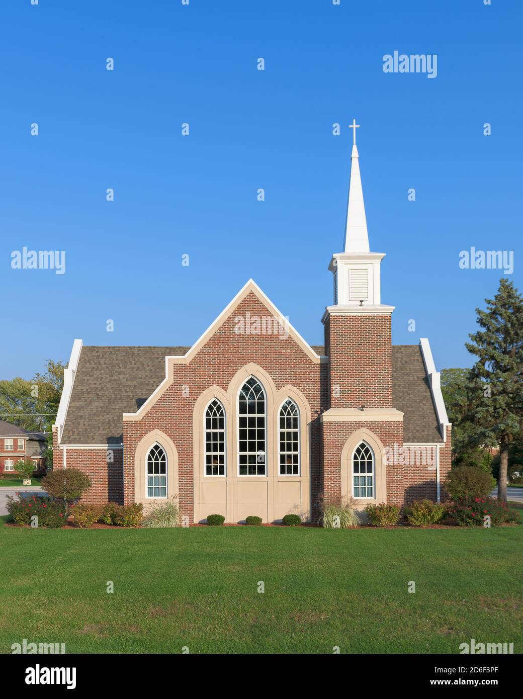 Außenansicht der evangelisch-lutherischen Kirche von Palos am 71. Gerichtshof in Palos Heights, Illinois Stockfoto