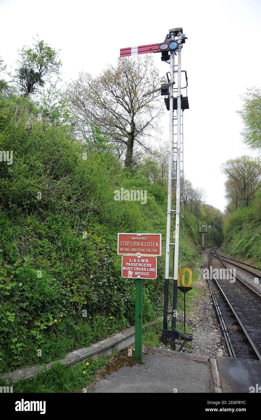 Signal an Medstead und vier Mars-Station. Stockfoto