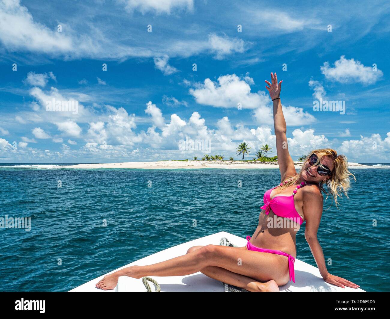 Lady in Paradise Island Stockfoto