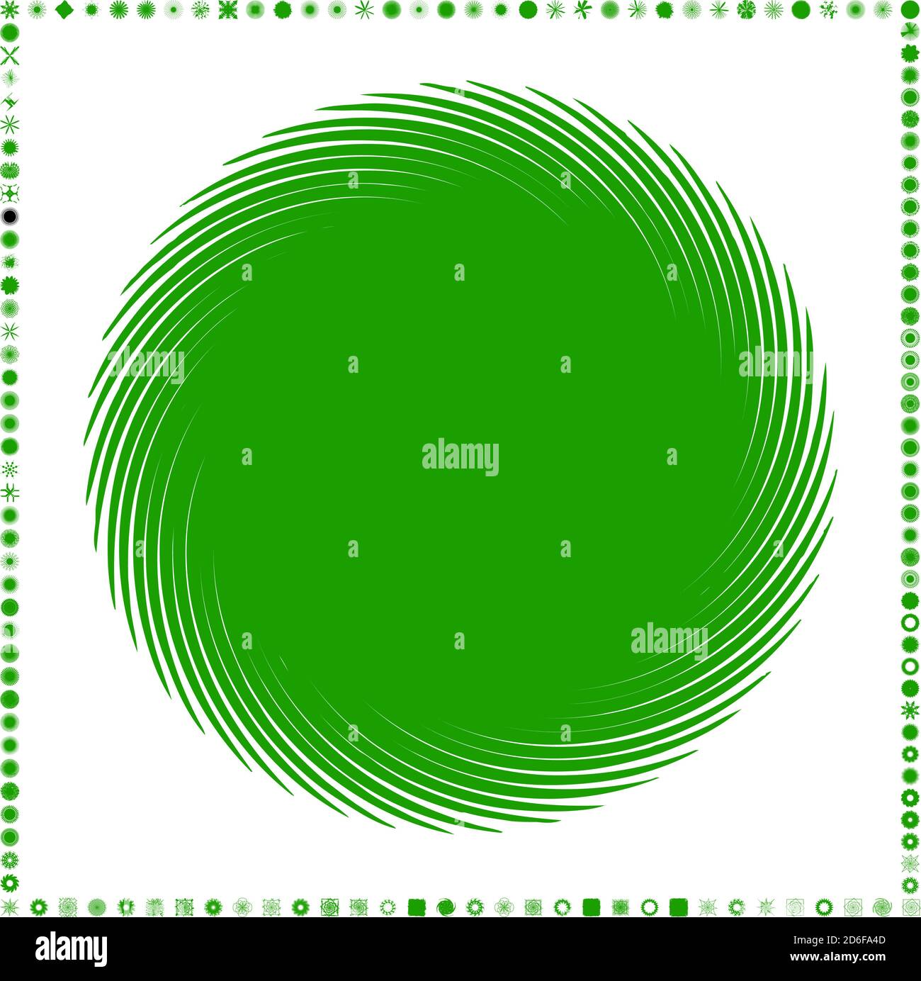 Grüne, organisch-eckige geometrische generative Kunstformen, abstrakte Vektordarstellung Stock Vektor