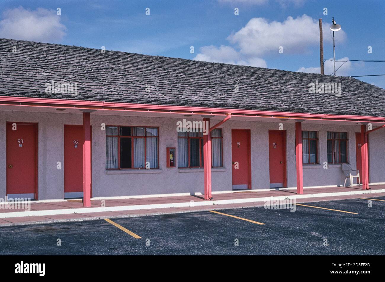 Guest Ranch Motel, Cheyenne, Wyoming, USA, John Margolies Roadside America Photograph Archive Stockfoto