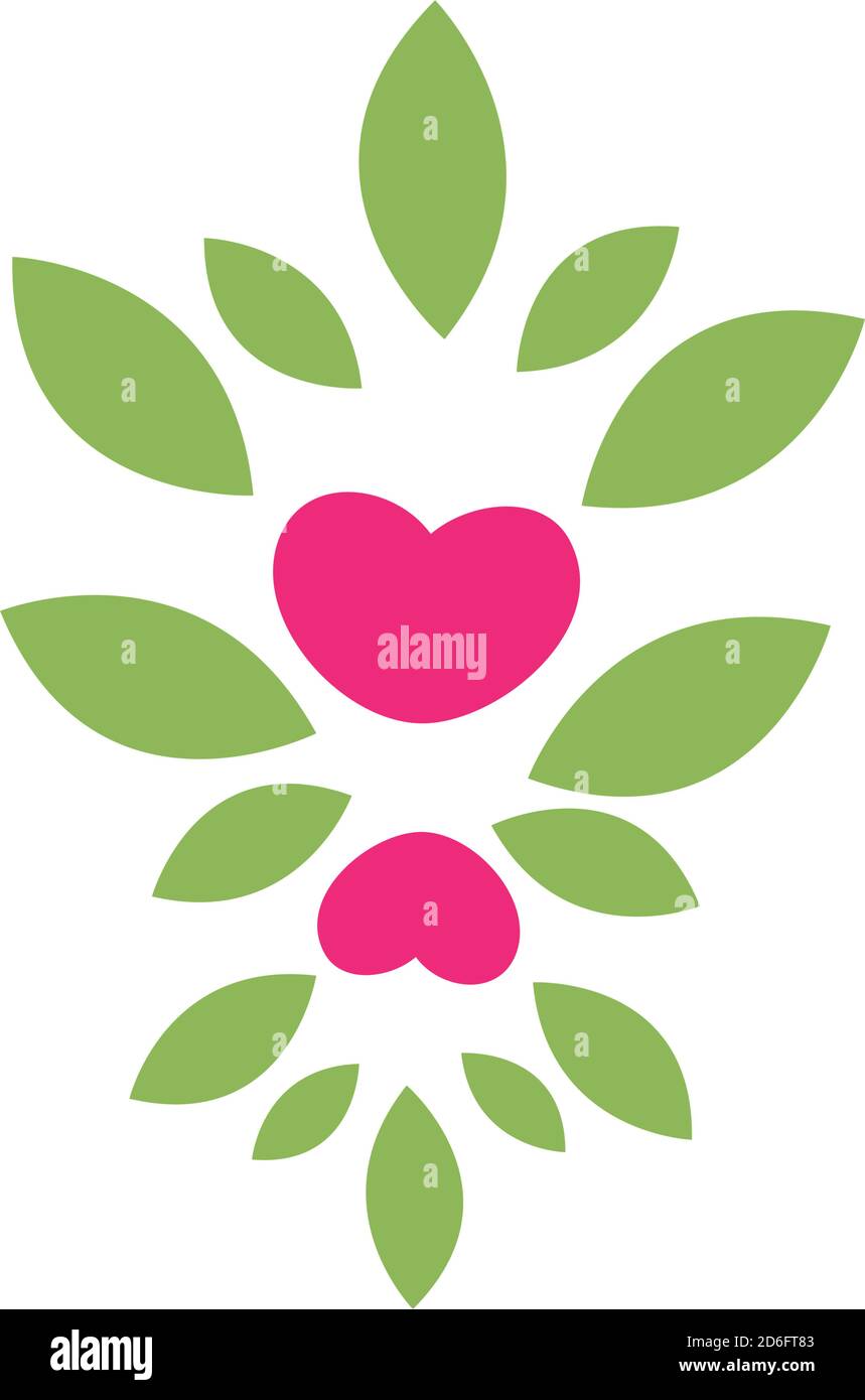 Wachsende Liebe Logo Vektor Symbol Zeichen eines Geliebten halten Love Strong ever Illustration Stock Vektor