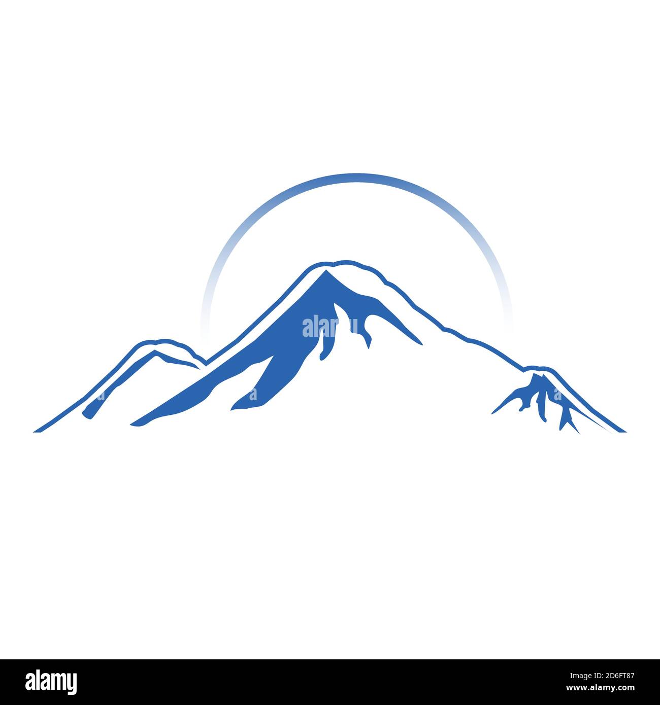Outdoor Landschaft Silhouette Abstrakt Berg Logo Vektor Natur zum Wandern Klettersport Unternehmen Stock Vektor