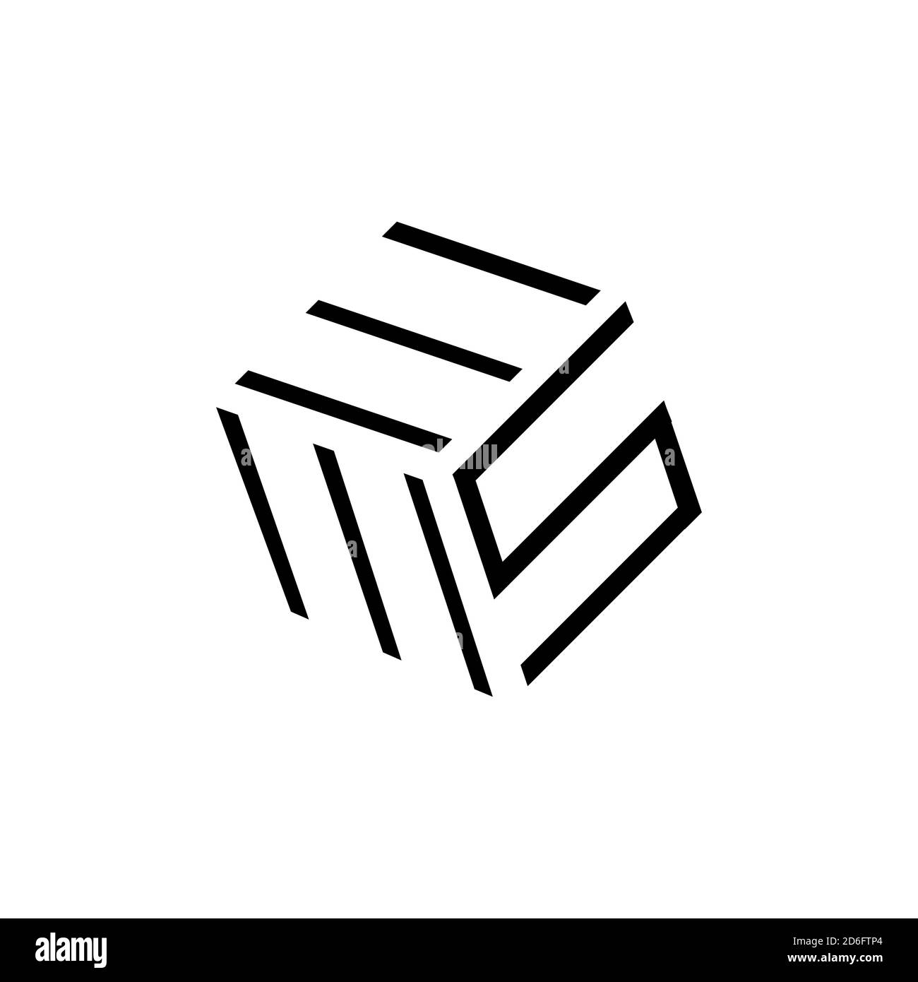 Drei 3 Buchstaben Logo EMS Kombination modernes Alphabet Vektor kreativ Abbildung des Firmensymbols Stock Vektor