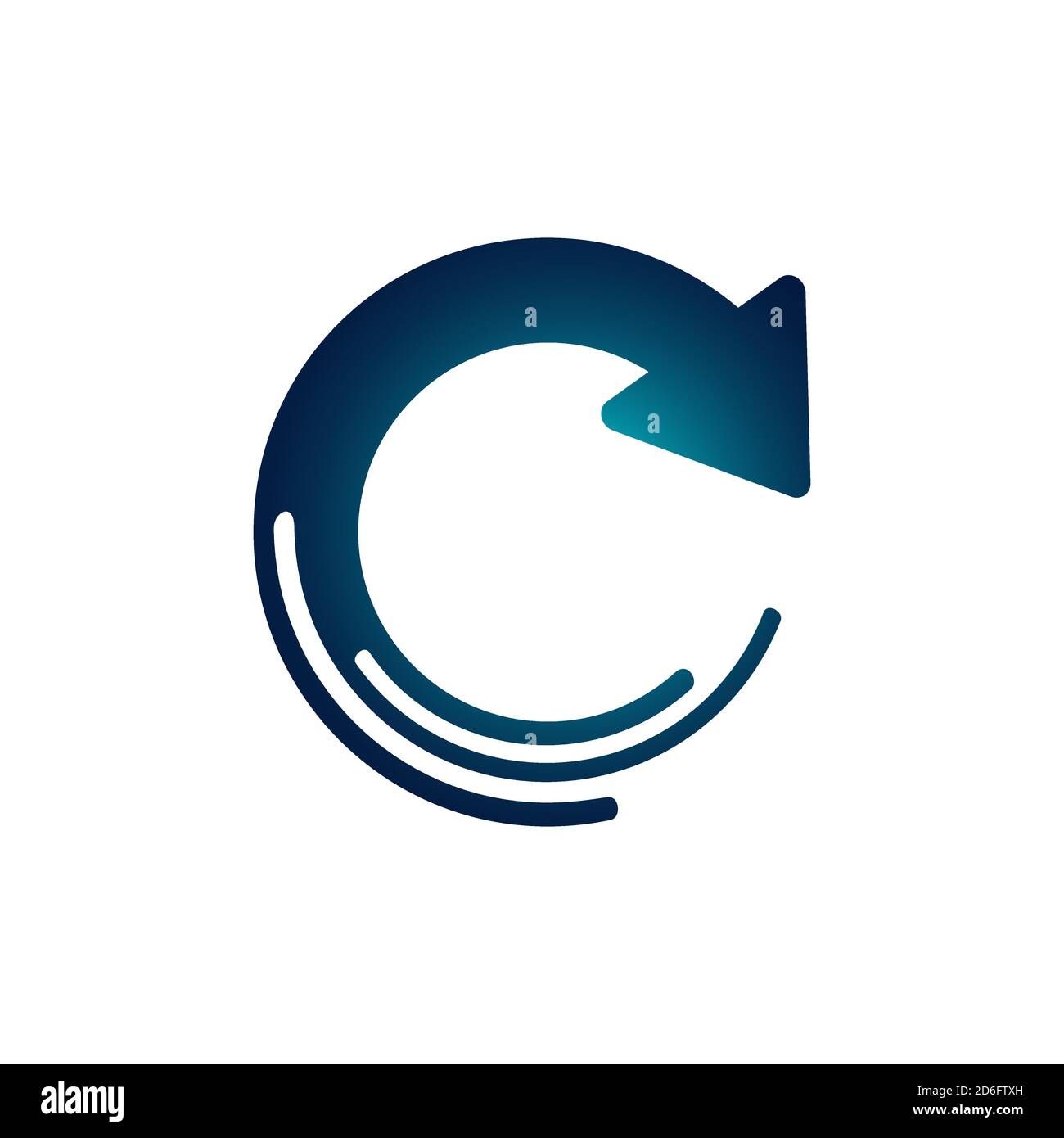 reload Logo Design Vektor stilvolle Laden Symbol kreisförmigen Pfeil Symbol Abbildungen Stock Vektor