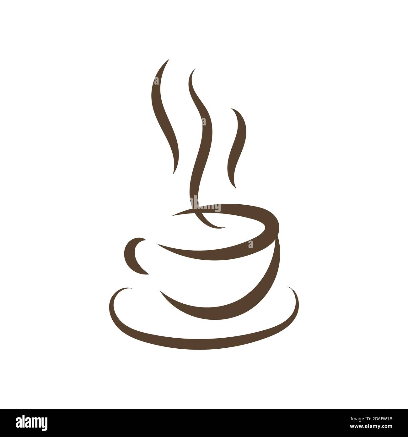 Eine Tasse Kaffee Logo Design Vektor Illustrationen Stock-Vektorgrafik