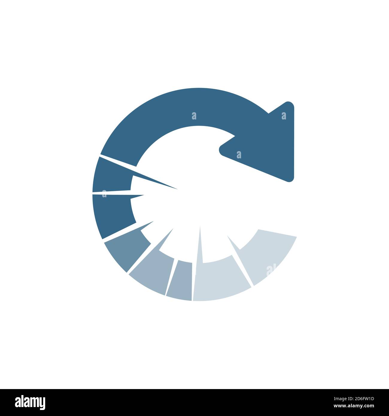 reload Logo Design Vektor stilvolle Laden Symbol kreisförmigen Pfeil Symbol Abbildungen Stock Vektor