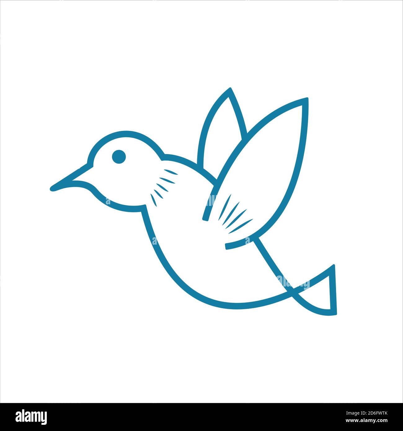 Niedlichen Fliegenden Vogel Logo Wenig Birdy Grafik Vorlage Vektor Stock Vektorgrafik Alamy