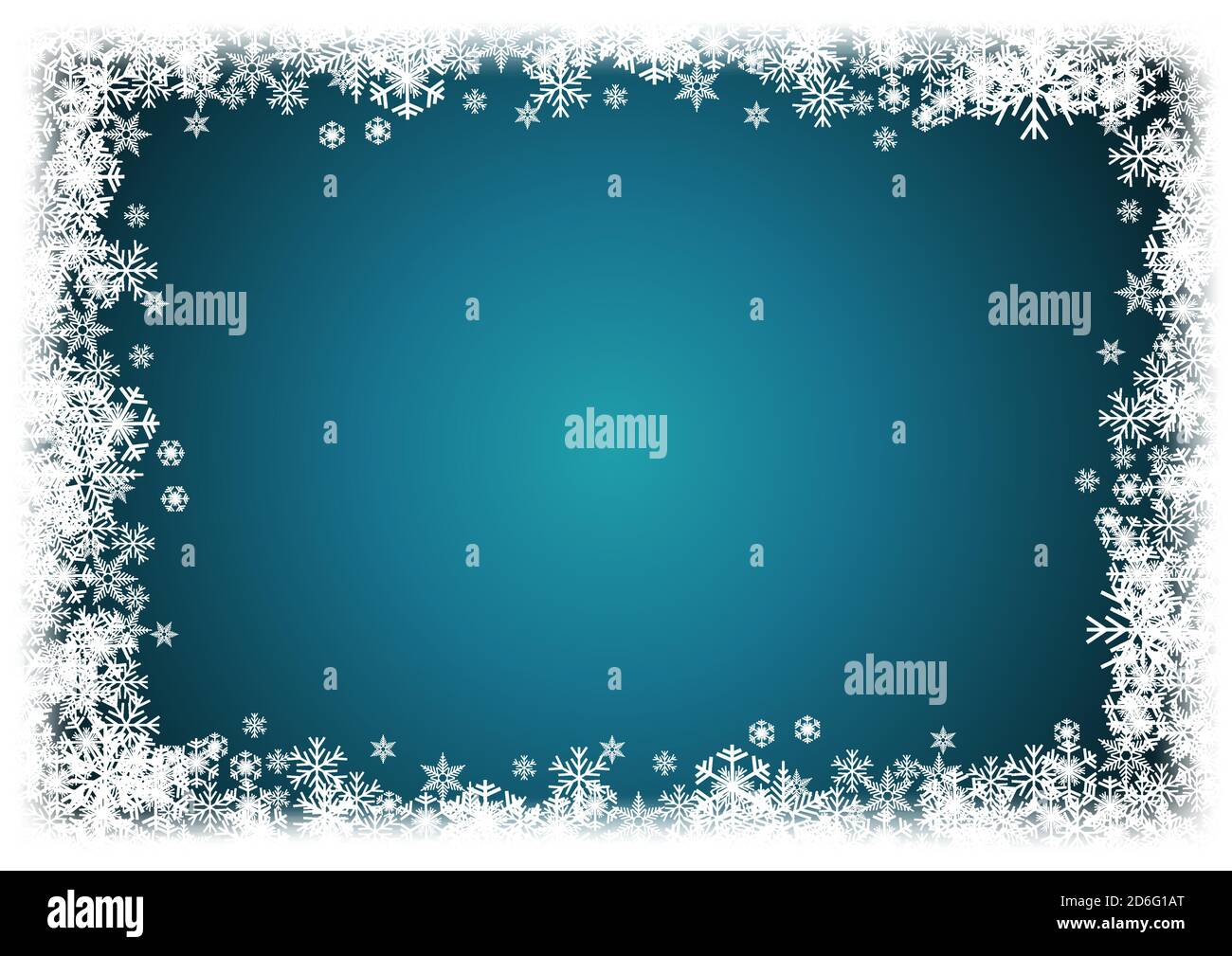 Vektor Winter Hintergrund. Ein kaltes Weihnachten. Rahmen aus Schneefall und Eiskristallen Stock Vektor