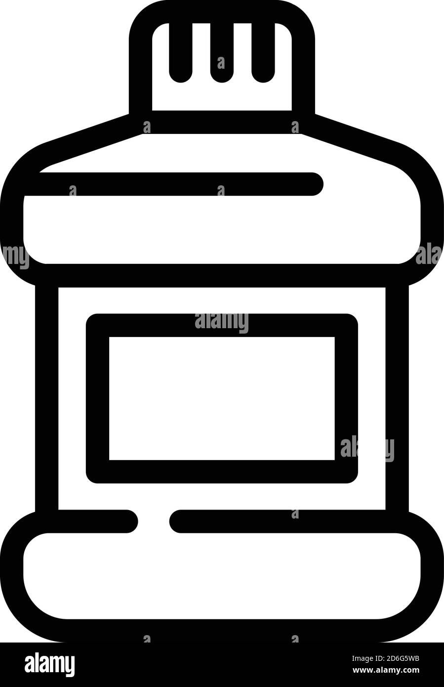 Verpackung Mundwasser Symbol, Umriss Stil Stock Vektor
