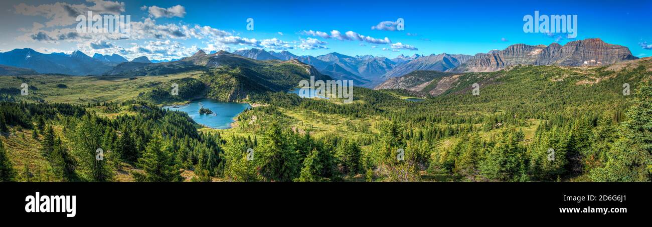 Die atemberaubende Landschaft der Sunshine Meadows in Kanada. Stockfoto
