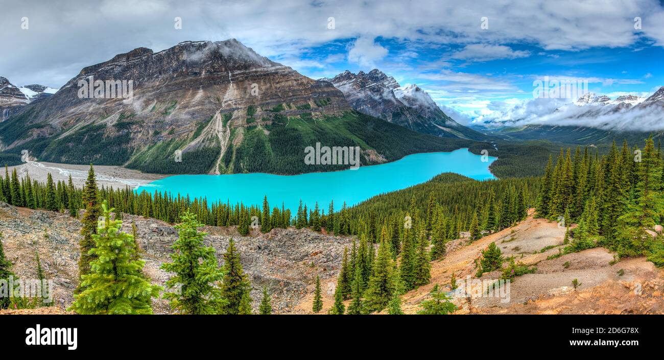 Der unglaubliche Peyto See in Kanada. Stockfoto