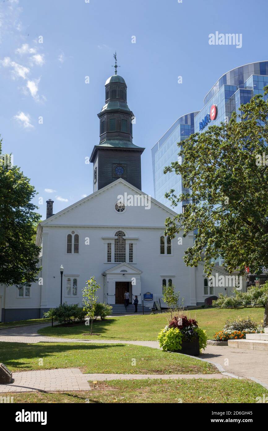 St. Paul's Anglican Church das älteste Gebäude in Halifax Nova Scotia Kanada und die älteste protestantische Kirche in Kanada Stockfoto