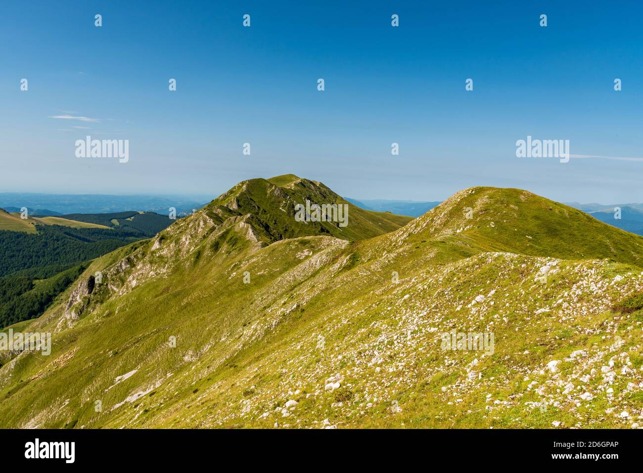 Schöne Osleva Bergrücken in Valcan Berge in Rumänien Stockfoto