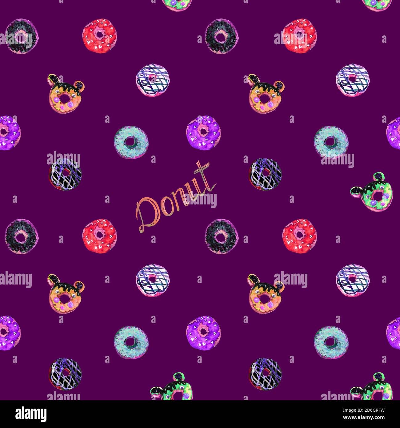 Donut Vielfalt Kollektion, Set Mäuse Form mit Schokolade, Pistazie ...