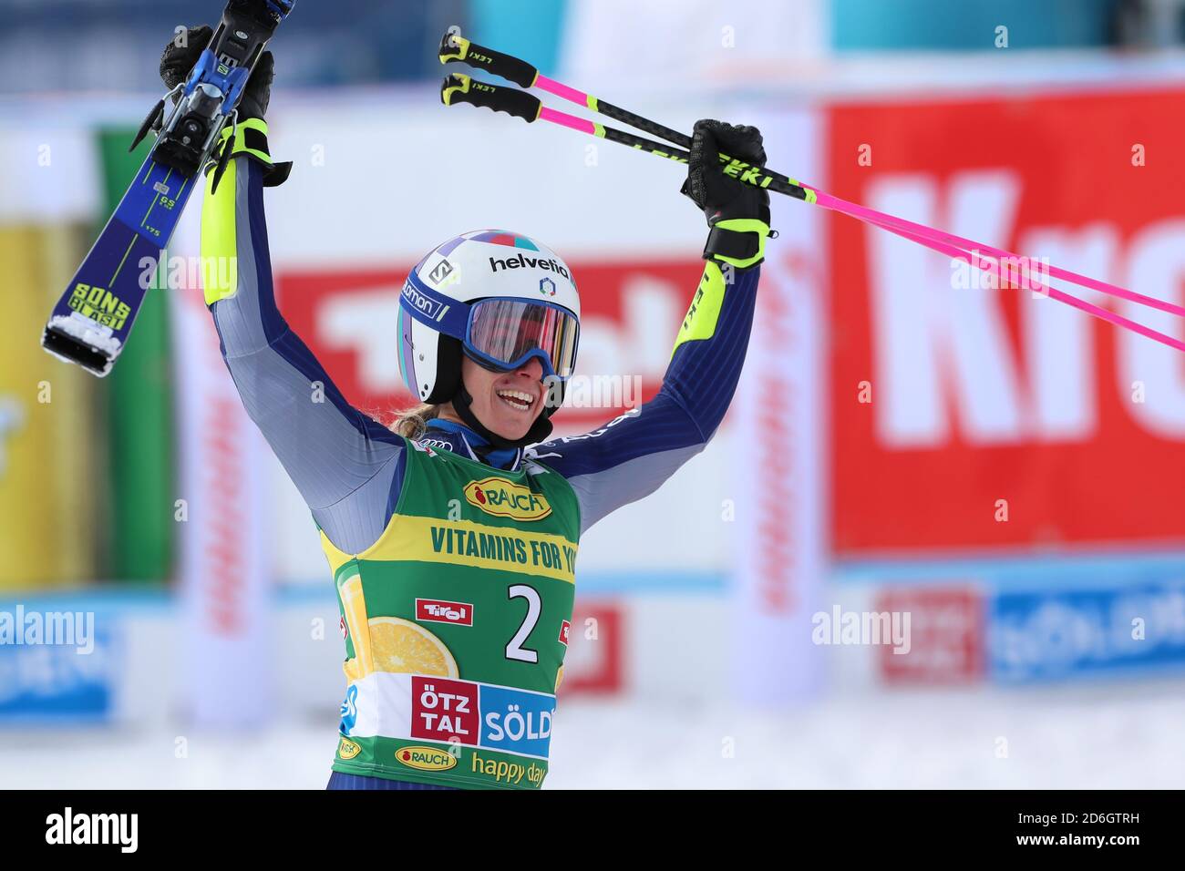 Solden, Österreich. Oktober 2020. SOELDEN, ÖSTERREICH. 17 2020. OKTOBER: 1. Damen-Riesenslalom im Rahmen des Alpinen Ski-Weltcups in Solden am 17. Oktober 2020; Lauf 2, Marta Bassino (ITA) (Foto von Pierre Teyssot/ESPA-Images) Kredit: Europäische Sport Fotoagentur/Alamy Live News Stockfoto