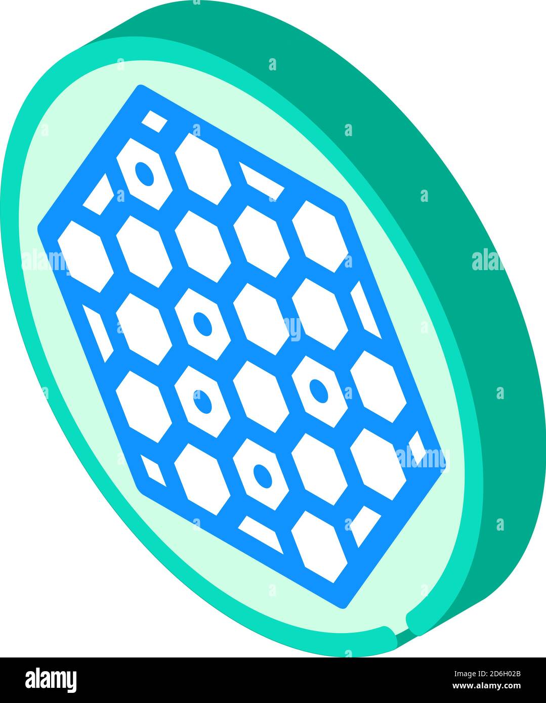 Kernreaktor mit Brennstäbe isometrische Symbol Vektor-Illustration Stock Vektor