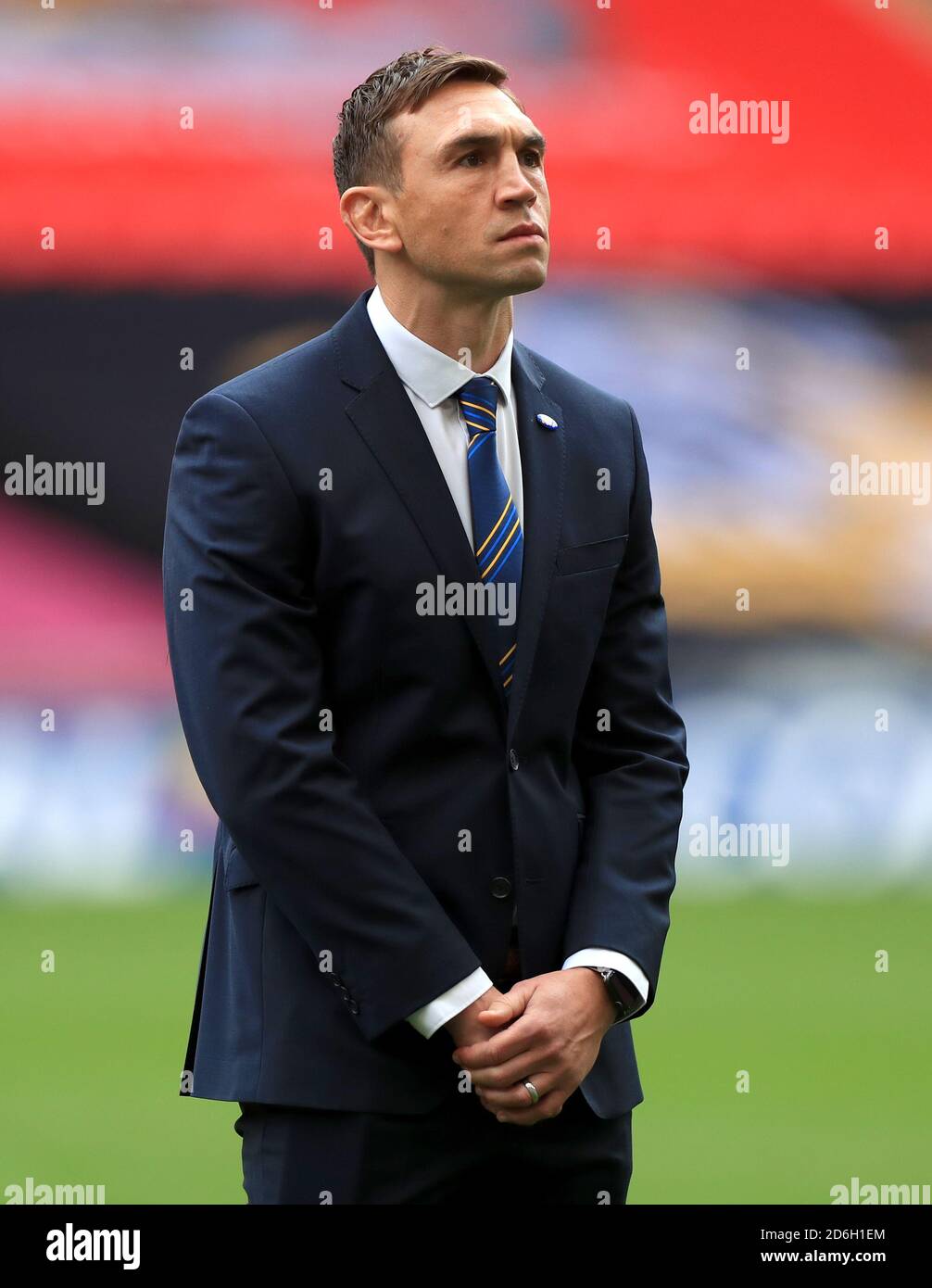 Leeds Rhinos Director of Rugby Kevin Sinfield beim Coral Challenge Cup Finale im Wembley Stadium, London. Stockfoto