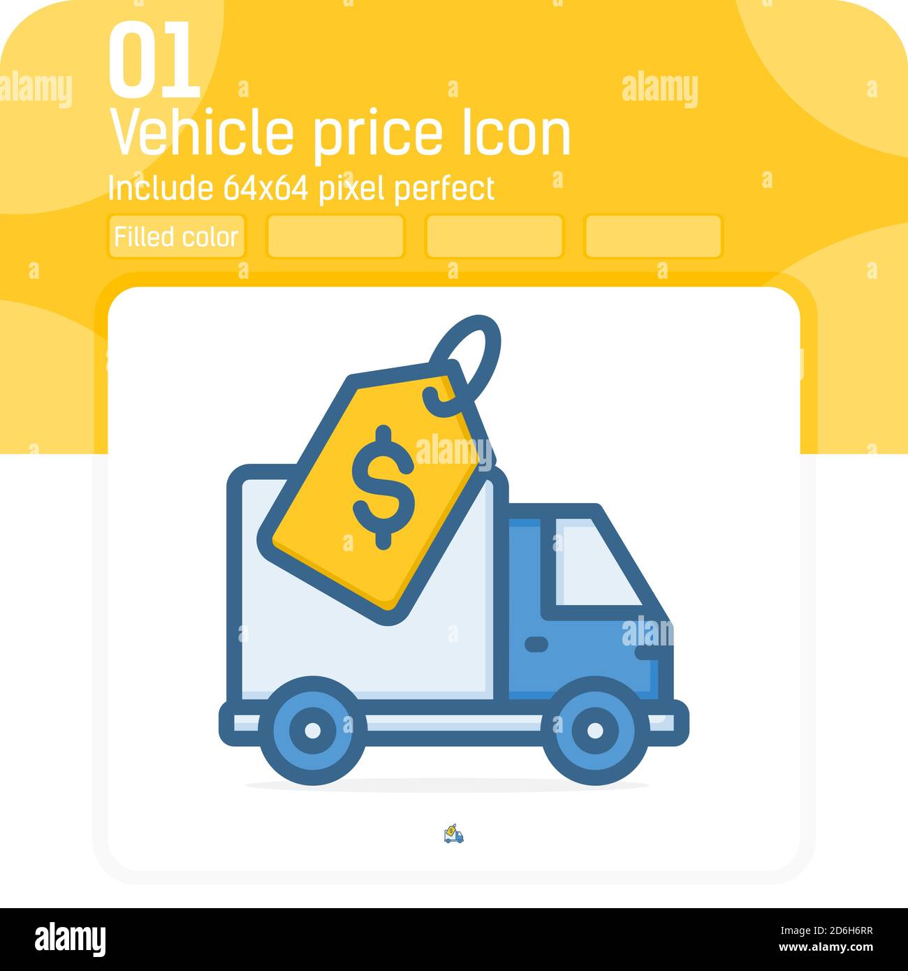 Fahrzeug-Preis-Premiun-Symbol mit gefüllten Linie Stil isoliert auf weißem Hintergrund. Vektor Illustration Zeichen Symbol Symbol Design für Websites, mobile Apps Stock Vektor