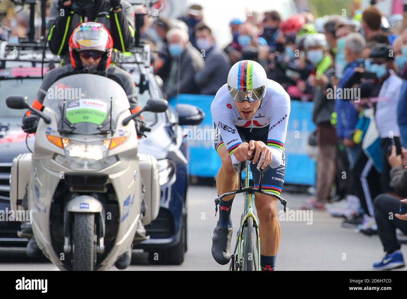 Valdobbiadene, Italien. 17. Okt 2020. valdobbiadene, Italien, 17 Okt 2020, Filippo Ganna (TEAM INEOS) während Conegliano - Valdobbiadene - Radtour durch Italien - Credit: LM/Luca Tedeschi Credit: Luca Tedeschi/LPS/ZUMA Wire/Alamy Live News Stockfoto