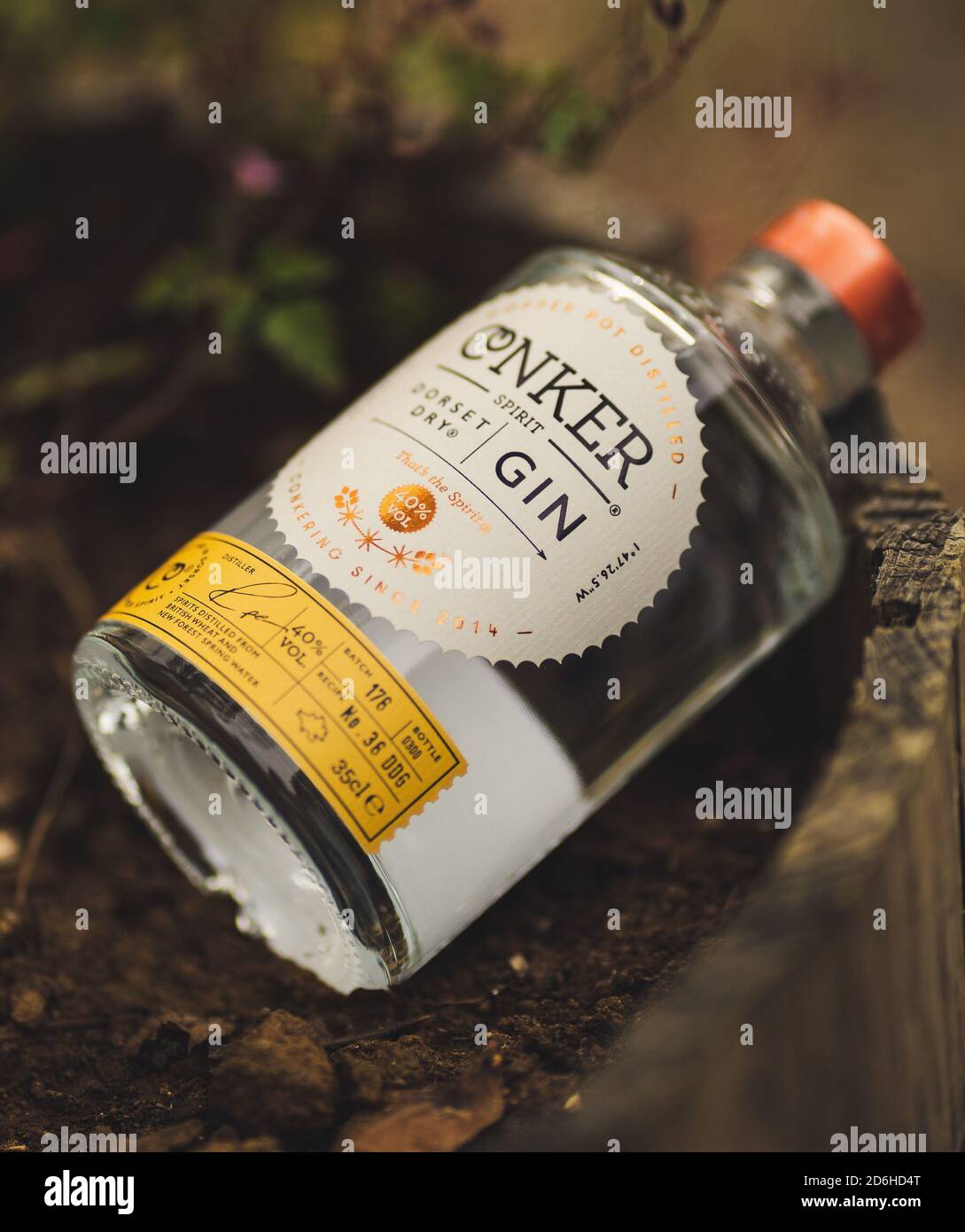 Conker Spirit Dorset Dry Gin Flasche Stockfoto