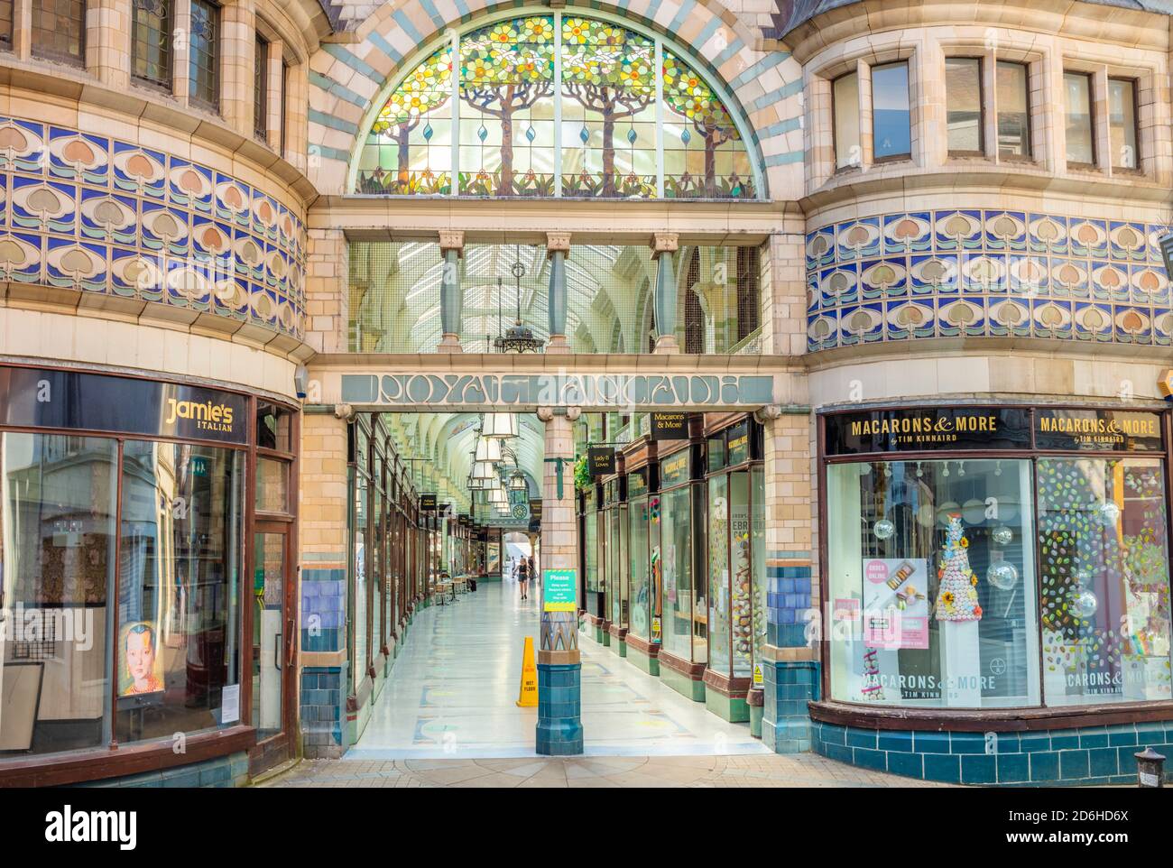 Norwich Stadtzentrum die Royal Arcade Norwich Fassade in Norwich Norfolk East Anglia England GB Europa Stockfoto