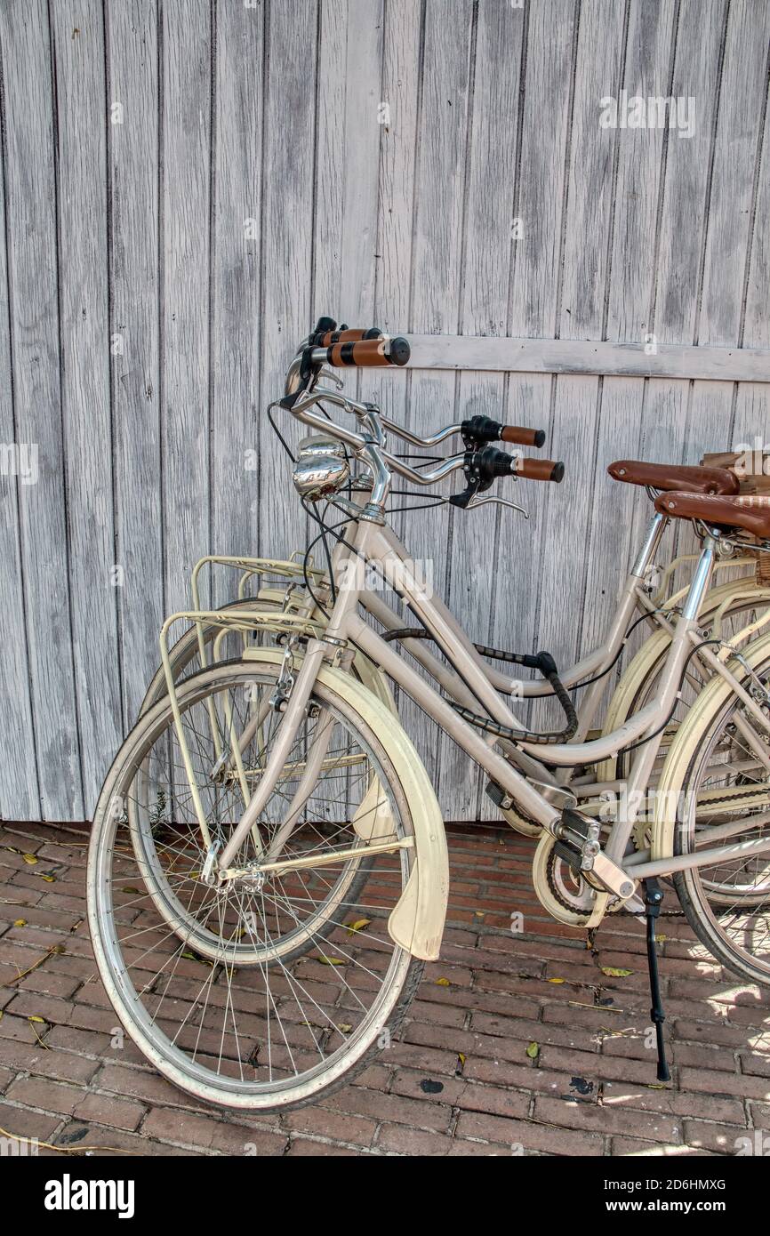 Zwei identische Tourenräder miteinander verbunden Stockfoto