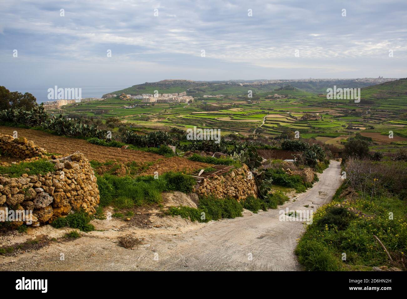 Ländliche Ansicht von Malta Stockfoto