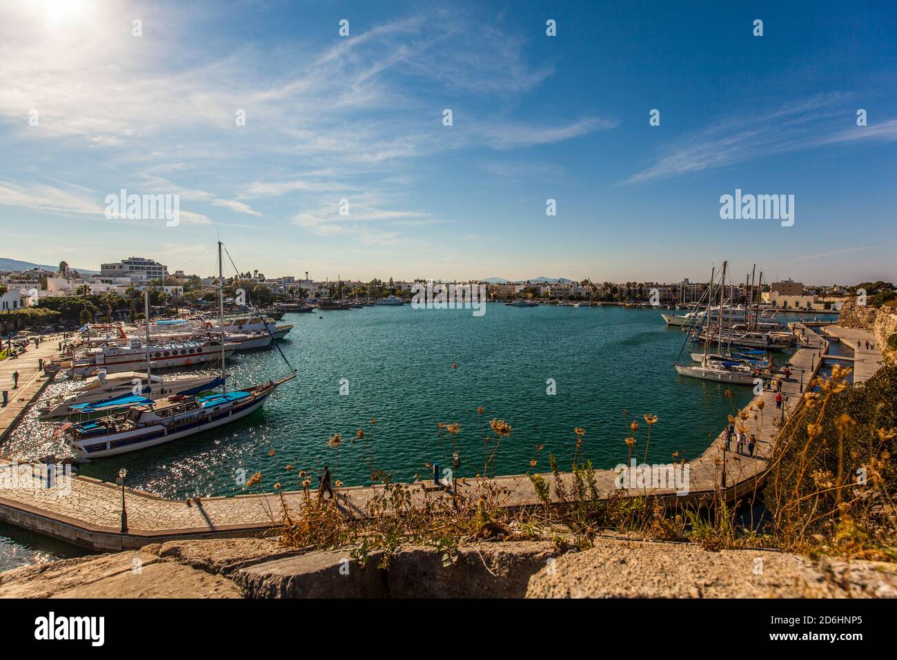 Marina auf Kos Insel, Griechenland Stockfoto