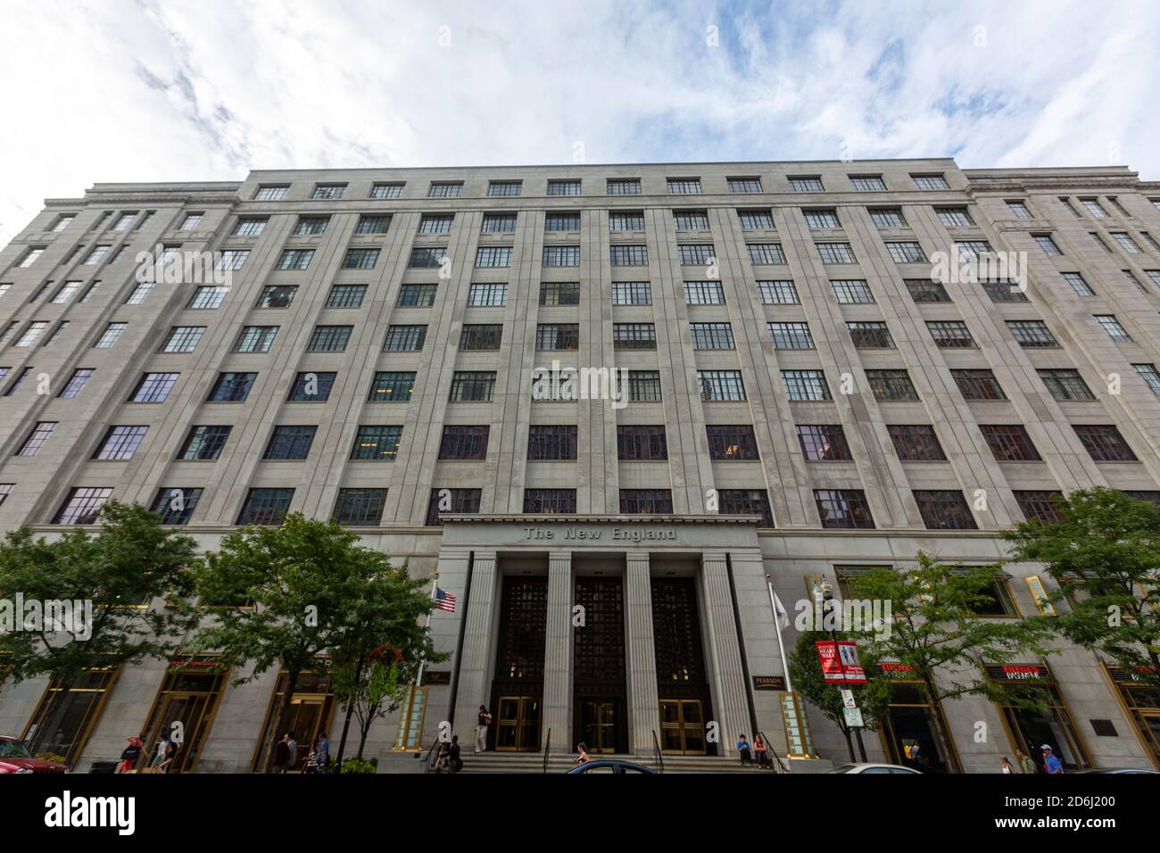 501 Boylston St, Back Bay, New England Building, Boston, Massachusetts, USA Stockfoto