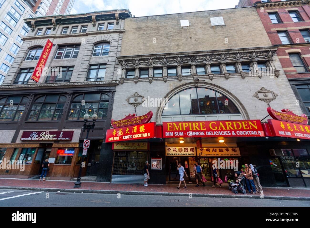 Empire Garden, Washington St, Chinatown, Boston, Massachusetts, USA Stockfoto