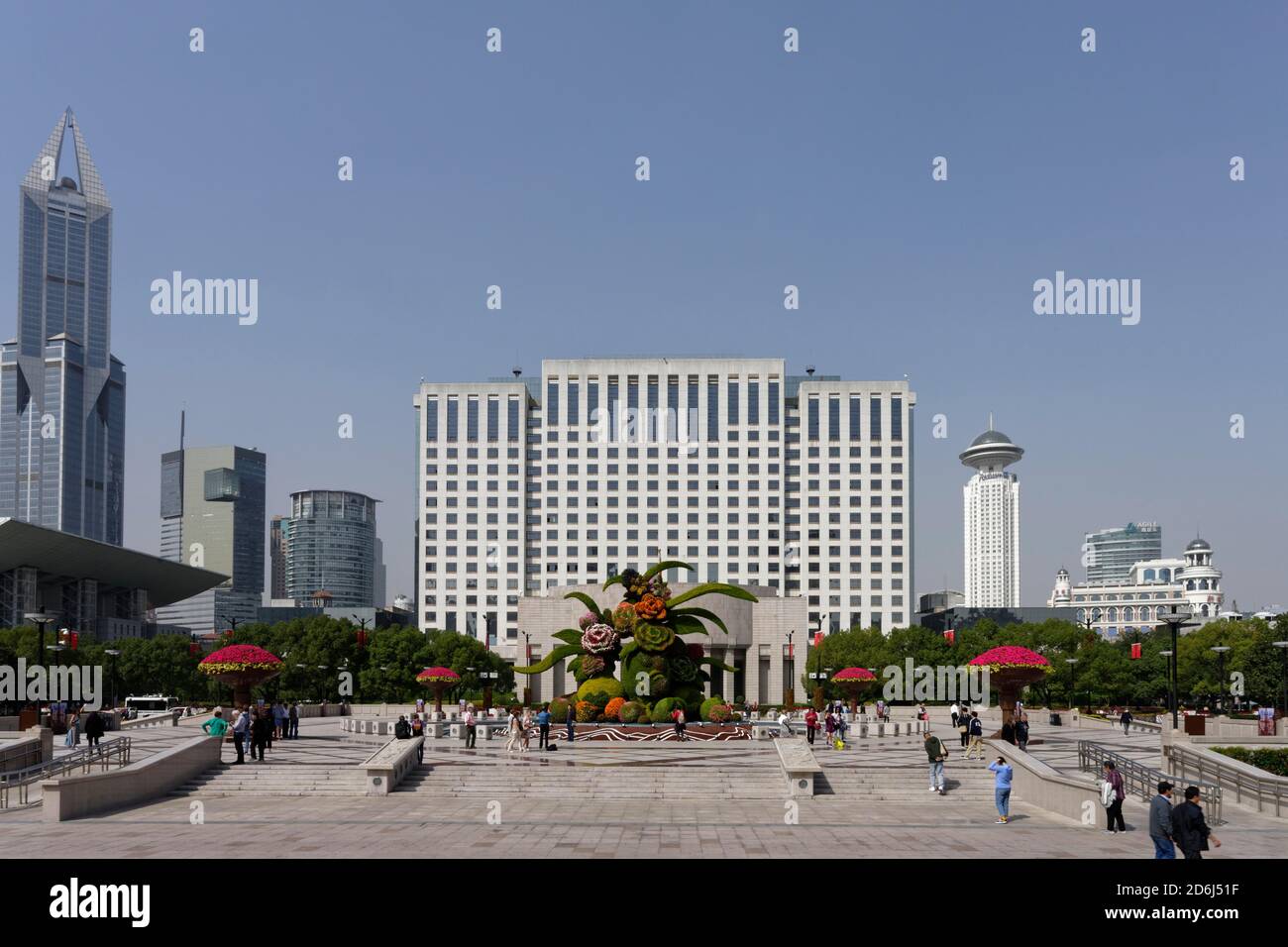Peoples Square, Shanghai Municipal Government Mansion, Huangpu, Shanghai, Shanghai Shi, China Stockfoto