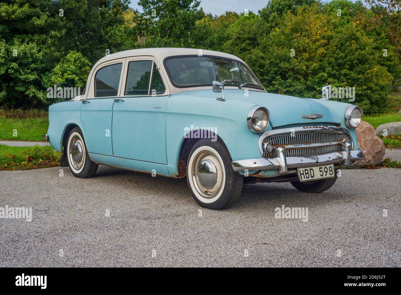 Oldtimer Hillman Minx de Luxe Limousine 1957 in Ystad, Scania, Schweden, Skandinavien Stockfoto