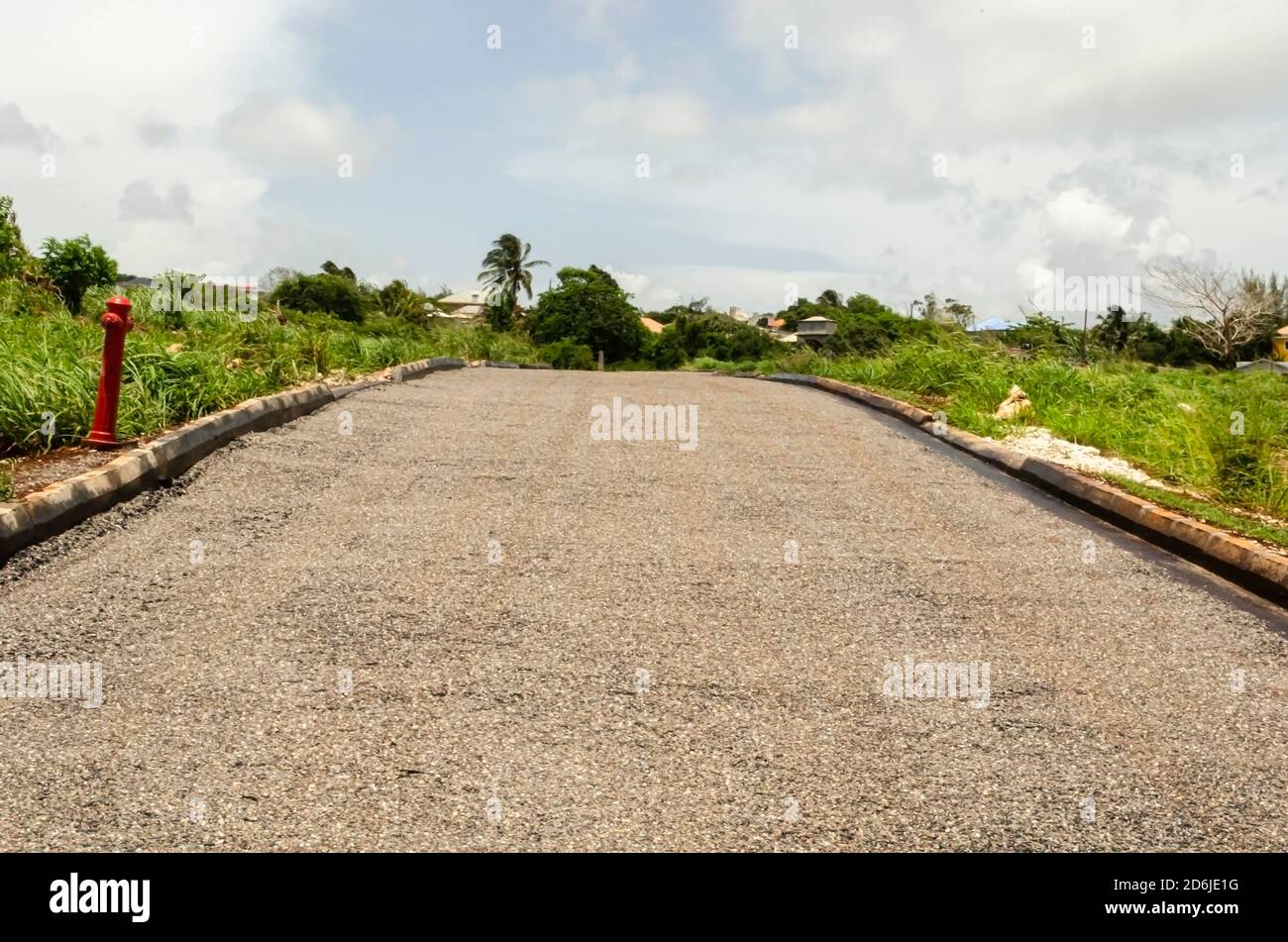 Neue Straße Asphaltiert Stockfoto