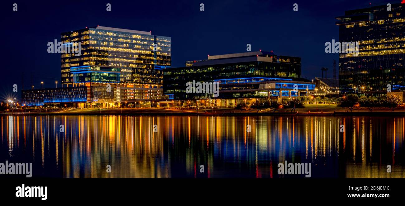 Wunderschöner Tempe Town Lake in Tempe, Arizona Stockfoto