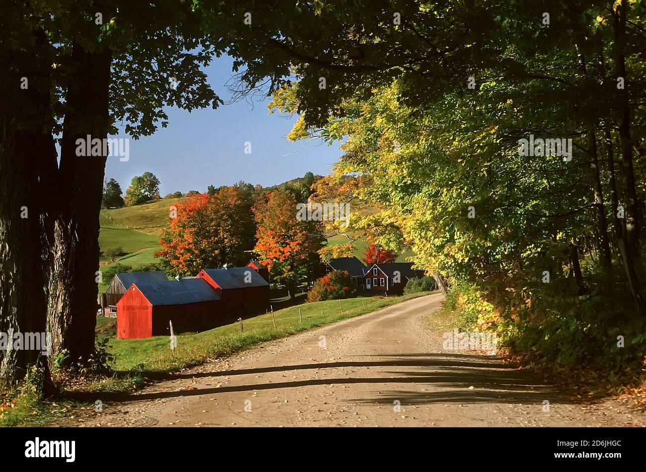 Die Jenny Farm im Herbst - Redding, Vermont Stockfoto
