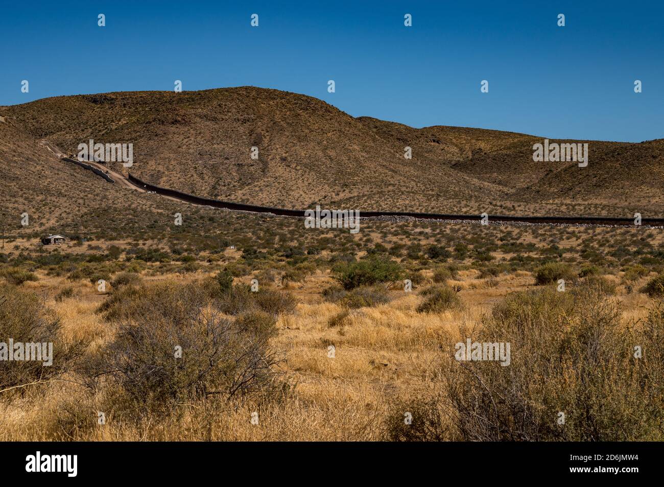 Neue Aktivitäten an der Grenzmauer zwischen den USA und Mexiko Stockfoto