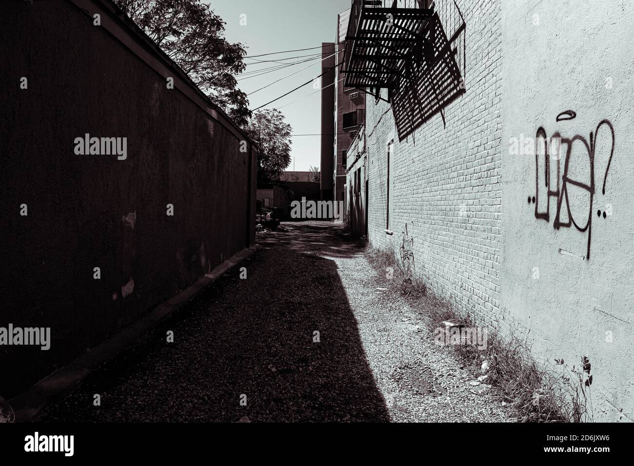 Eine ruhige Gasse in Plainfield NJ Stockfoto