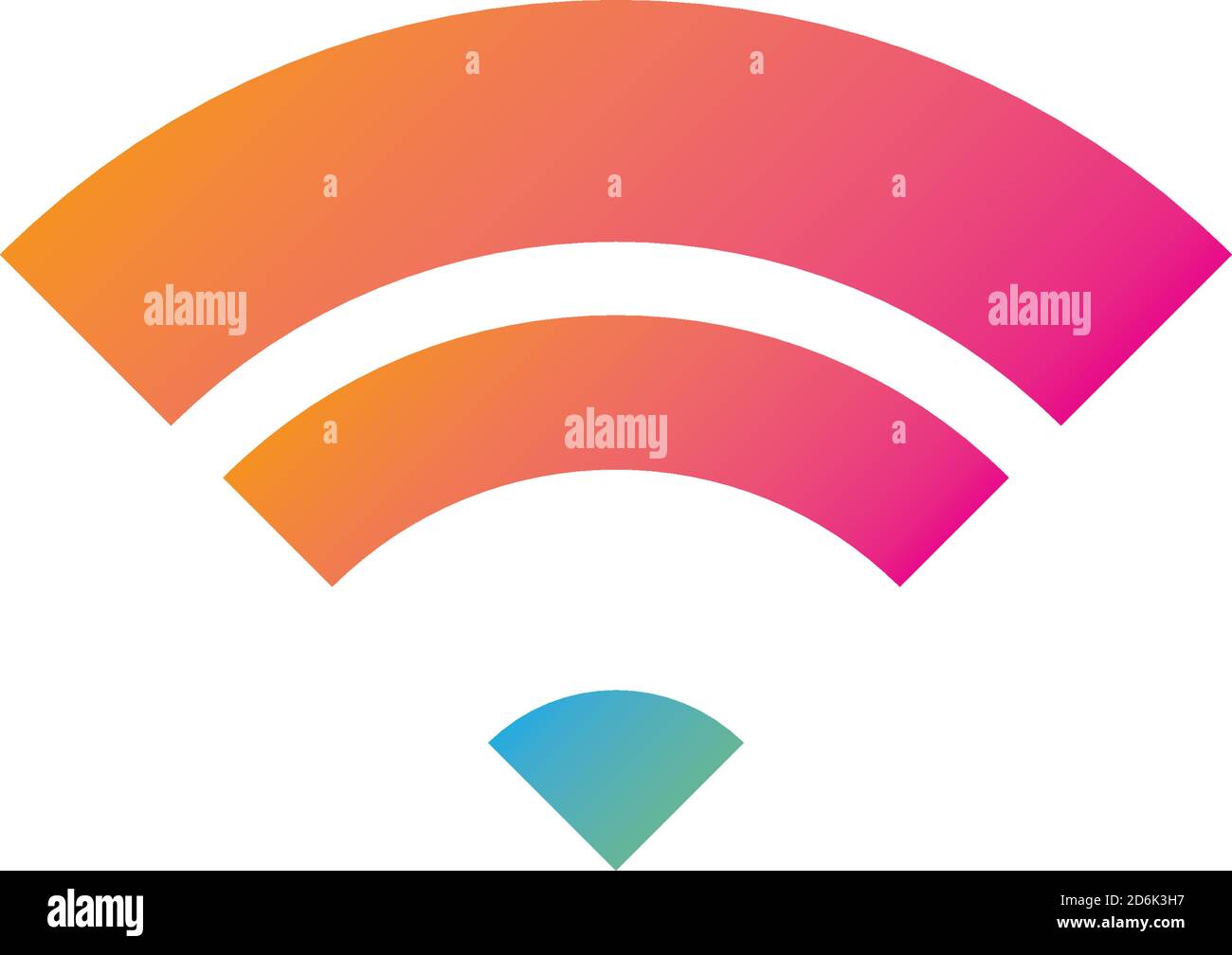 Rainbow Logo Design Vektor. Symbol für WiFi-Signal-Logotyp. Bleistiftlogo Stock Vektor