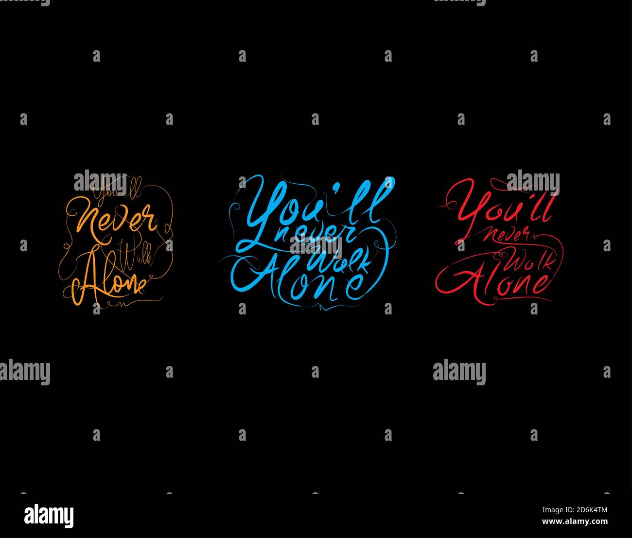 Legen Sie in der Vektorgrafik den modernen Schriftzug Text auf weißem Hintergrund fest Stock Vektor