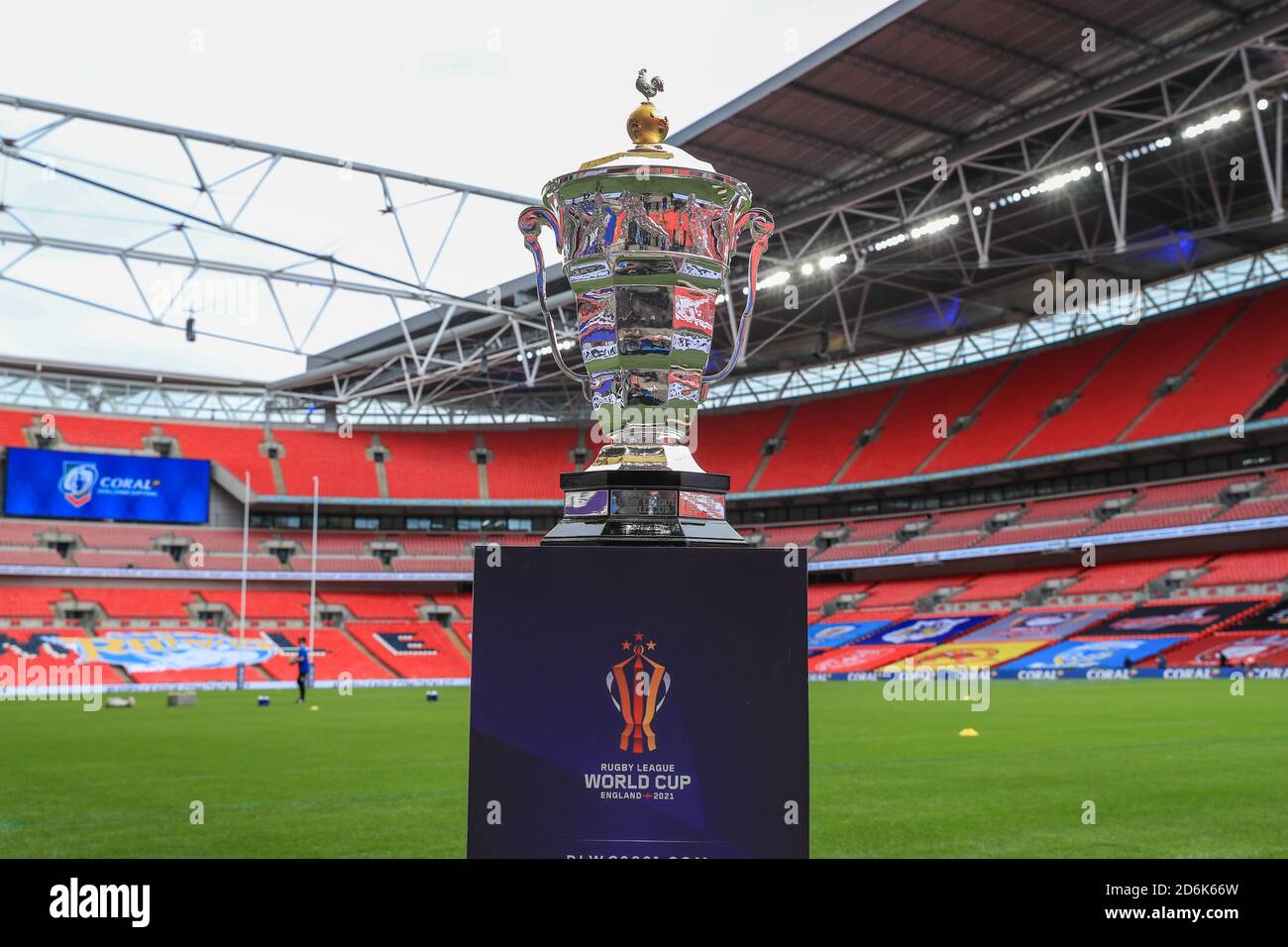 Die Rugby-League-Weltmeisterschaft wird in Wembley Ahead ausgestellt Des Challenge Cup-Finales Stockfoto