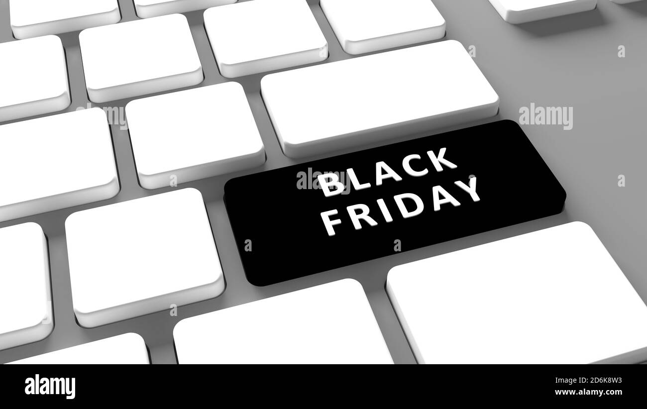 Black Friday Sale Tastatur-Taste - Internet Online-Shopping-Konzept E-Commerce Stockfoto