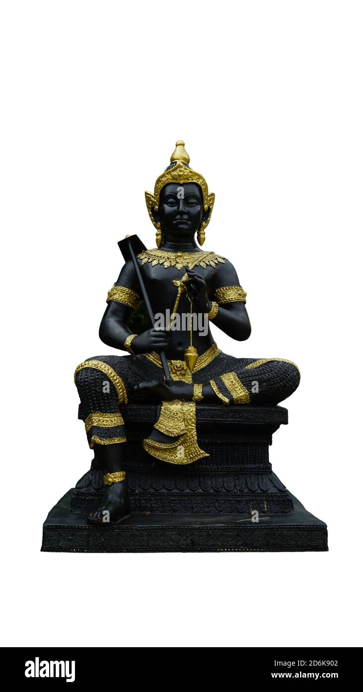 Vishnu auf weißem Hintergrund Stockfoto