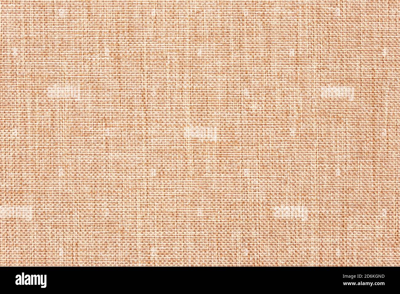 Leinentuch, Sackleinen, rustikales Wohndekor. Natürliche Jute hessisch, Textur. Leinenmuster. Abstrakter hellbrauner Textilhintergrund. Gewebte Tapete Stockfoto