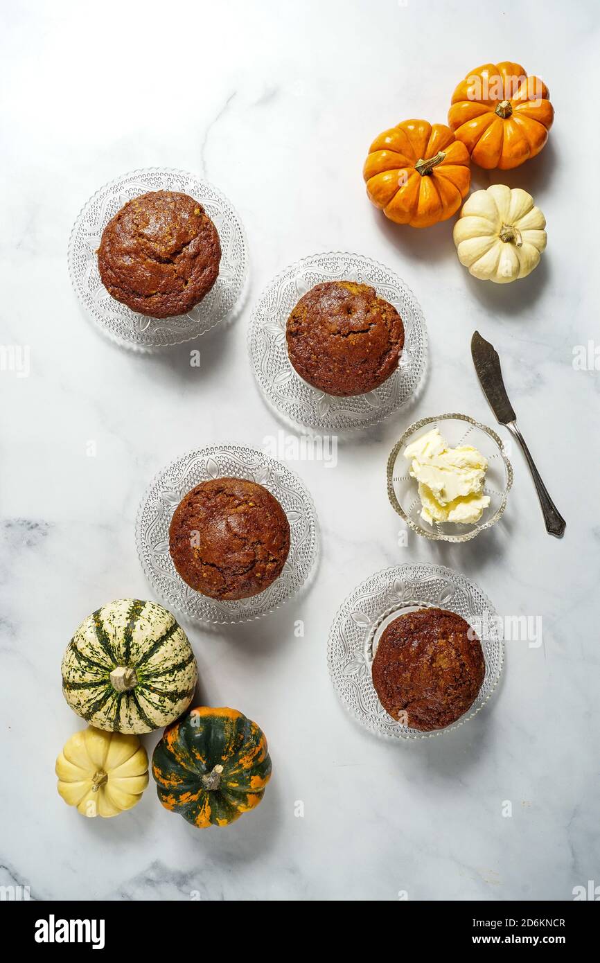 Kürbis-muffins Stockfoto