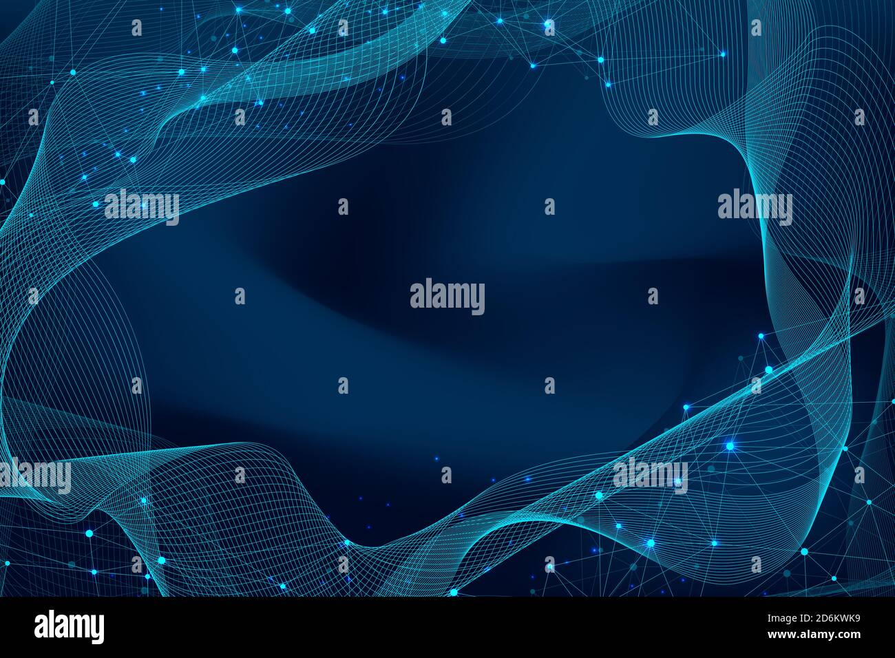 Big-Data-Visualisierung. Darstellung von sozialen Netzwerken oder Geschäftsanalysen. Abstrakte Grafiken. Futuristische Infografik. Stockfoto