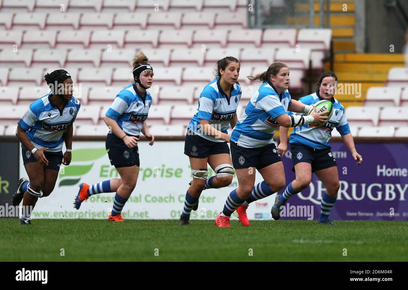 Amy Morrow von Darlington Mowden Park Sharks während des ALLIANZ PREMIER 15S-Spiels DER DAMEN zwischen Darlington Mowden Park Sharks und Worcester Warriors in der Northern Echo Arena, Darlington am Samstag, 17. Oktober 2020. (Quelle: Chris Booth) Quelle: MI News & Sport /Alamy Live News Stockfoto