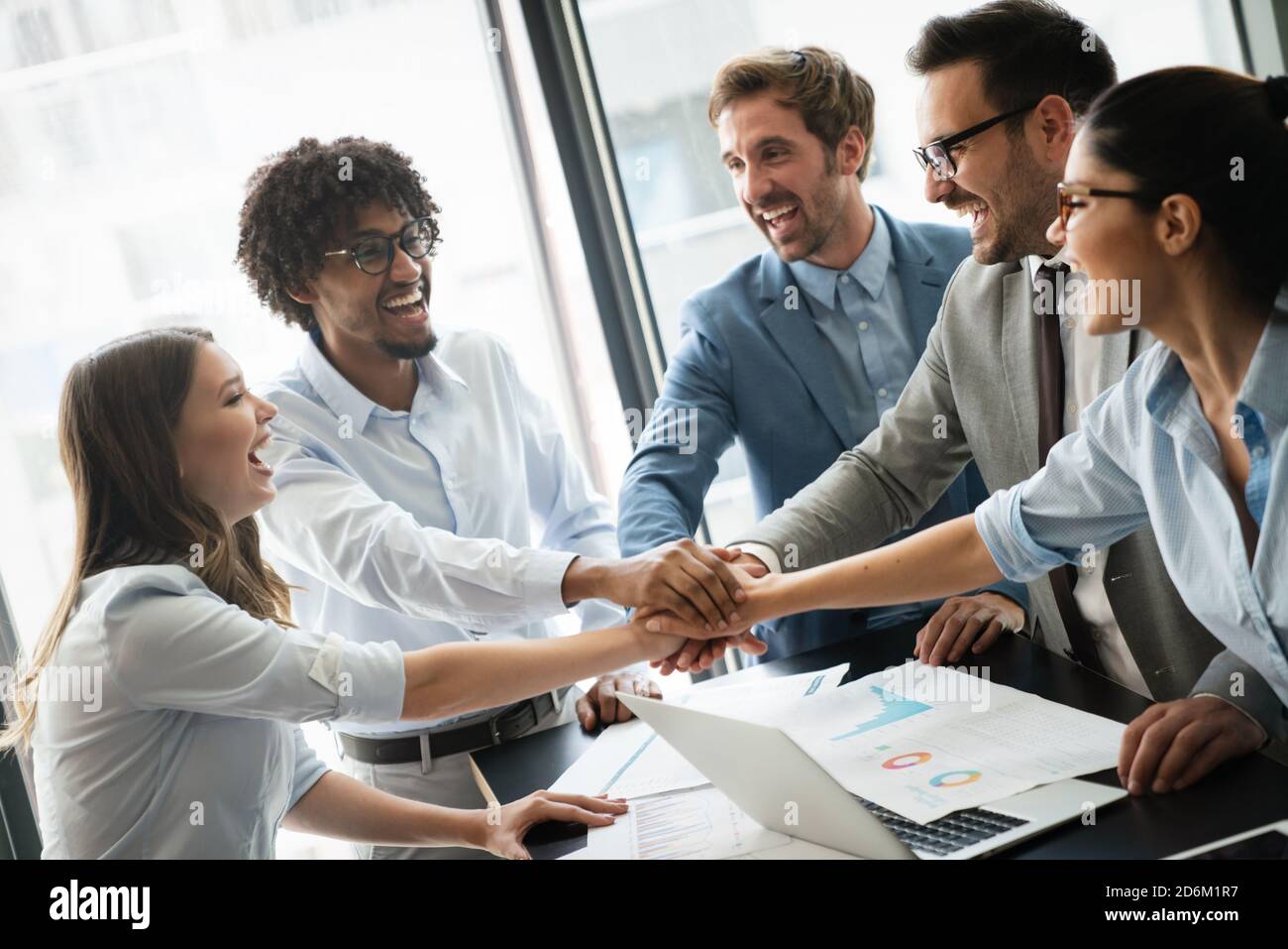 Erfolgreiche Unternehmer und Geschäftsleute, Ziele zu erreichen Stockfoto