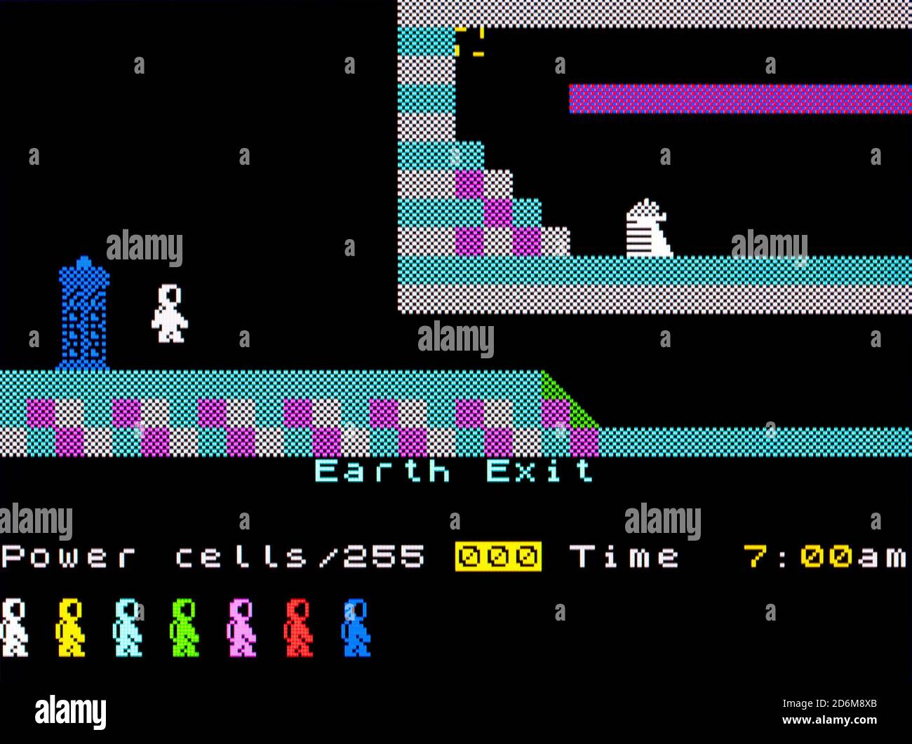 Jet Set Willy in Space - Sinclair ZX Spectrum Videospiel - nur für redaktionelle Zwecke Stockfoto
